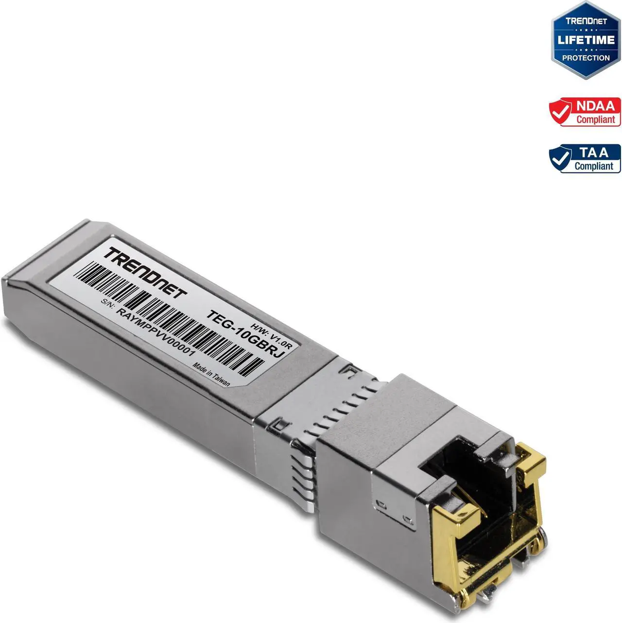 Main image of TRENDnet TEG-10GBRJ, 10G RJ-45 Copper SFP+ Module