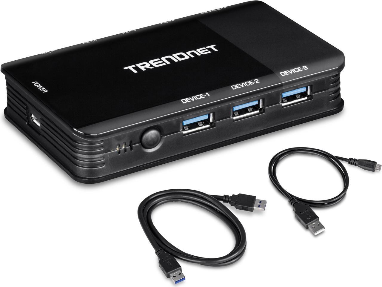 Alt view image 3 of 20 - TRENDnet TK-U404  4 Computer 4-Port USB 3.1 Sharing Switch