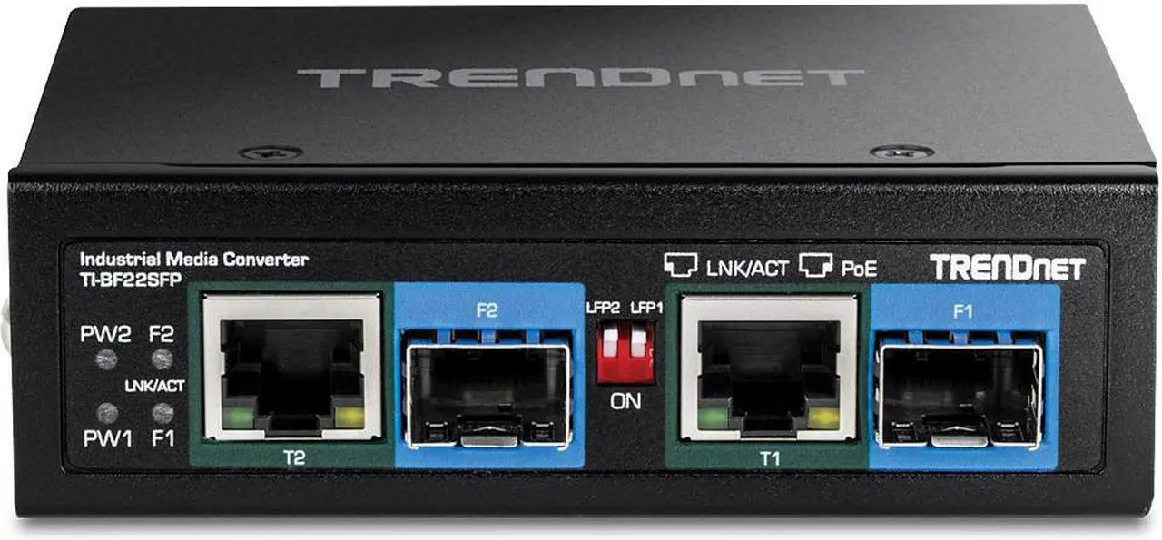 Alt view image 3 of 16 - TRENDnet TI-BF22SFP, 2-Port Industrial SFP to Gigabit PoE++ Media Converter