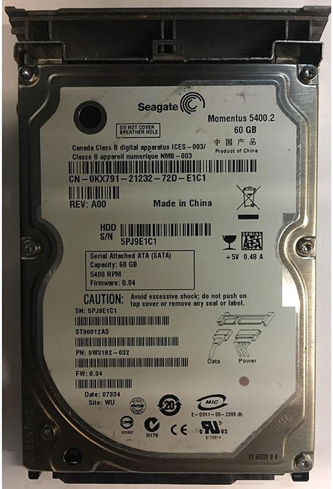 DELL 60GB 5400RPM 9.5MM SATA LAPTOP HARD DRIVE