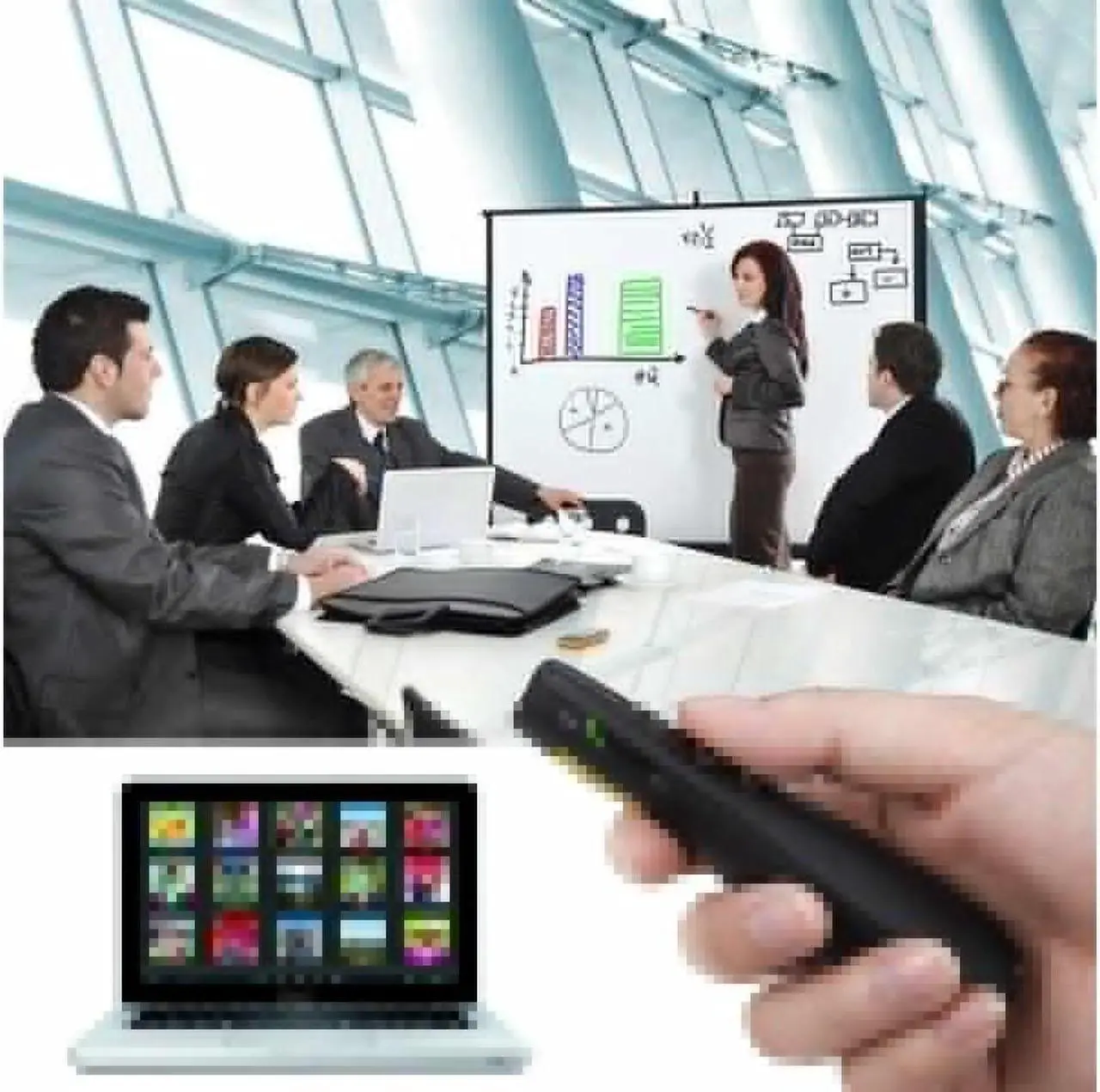 Alt view image 7 of 7 - RF 2.4GHz Wireless USB PowerPoint PPT Presenter Presentation Remote Control Laser Pointer Clicker Flip Pen