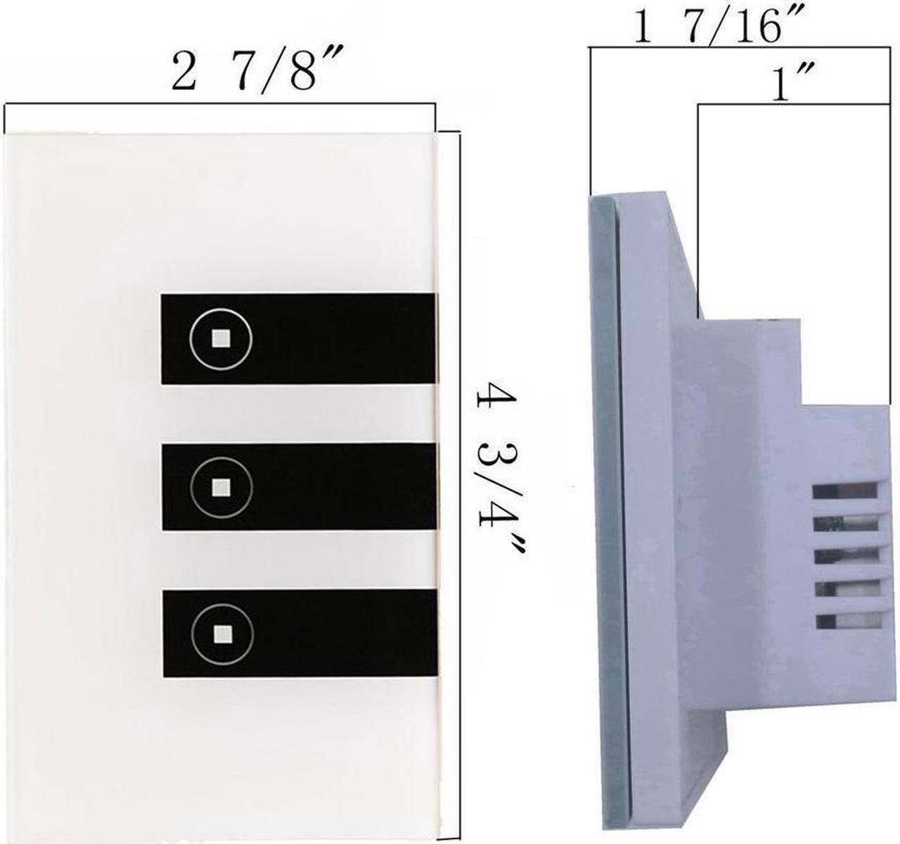 Alt view image 4 of 7 - Smart Switch, Werleo WIFI Smart Wall Light Switch 3 Gang Wireless in Wall Switch Glass Touch Panel Plate Compatible with Alexa Echo Google Home Remote Control Lights by Android IOS APP Timing Function
