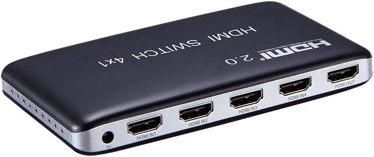 Alt view image 4 of 6 - 4K x 2K 4 Port 4 x 1 HDMI 2.0 HDMI Switch with IR Wireless Remote Control HDMI Hub Switcher Splitter Box Support 4K 3D 1080P HDCP 2.2 For TV Blu-ray DVD PS4 PS3 Xbox Monitor Macbook PC Laptop
