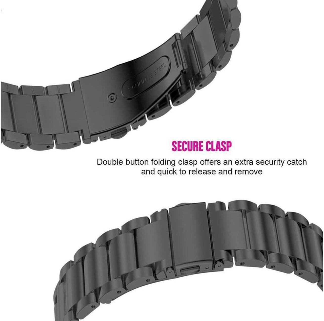 Alt view image 3 of 6 - Samsung Gear S3 Classic Band Gear S3 Frontier Band Premium Solid Stainless Steel Watch Band Link Bracelet Strap for Samsung Gear S3 Classic Gear S3 Frontier sports Smart Watch