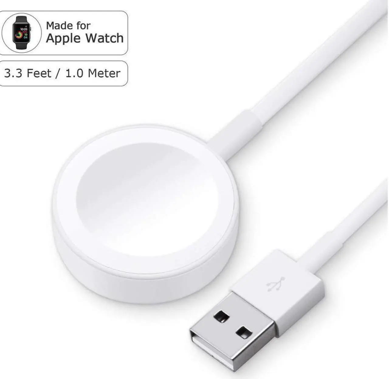 Main image of Apple Watch Charger iWatch Charger Charging Cable Magnetic Wireless Portable Charger Pad 3.3 ft Charging Cable Cord for Apple Watch Series 3 2 1 All 38mm 42mm iWatch