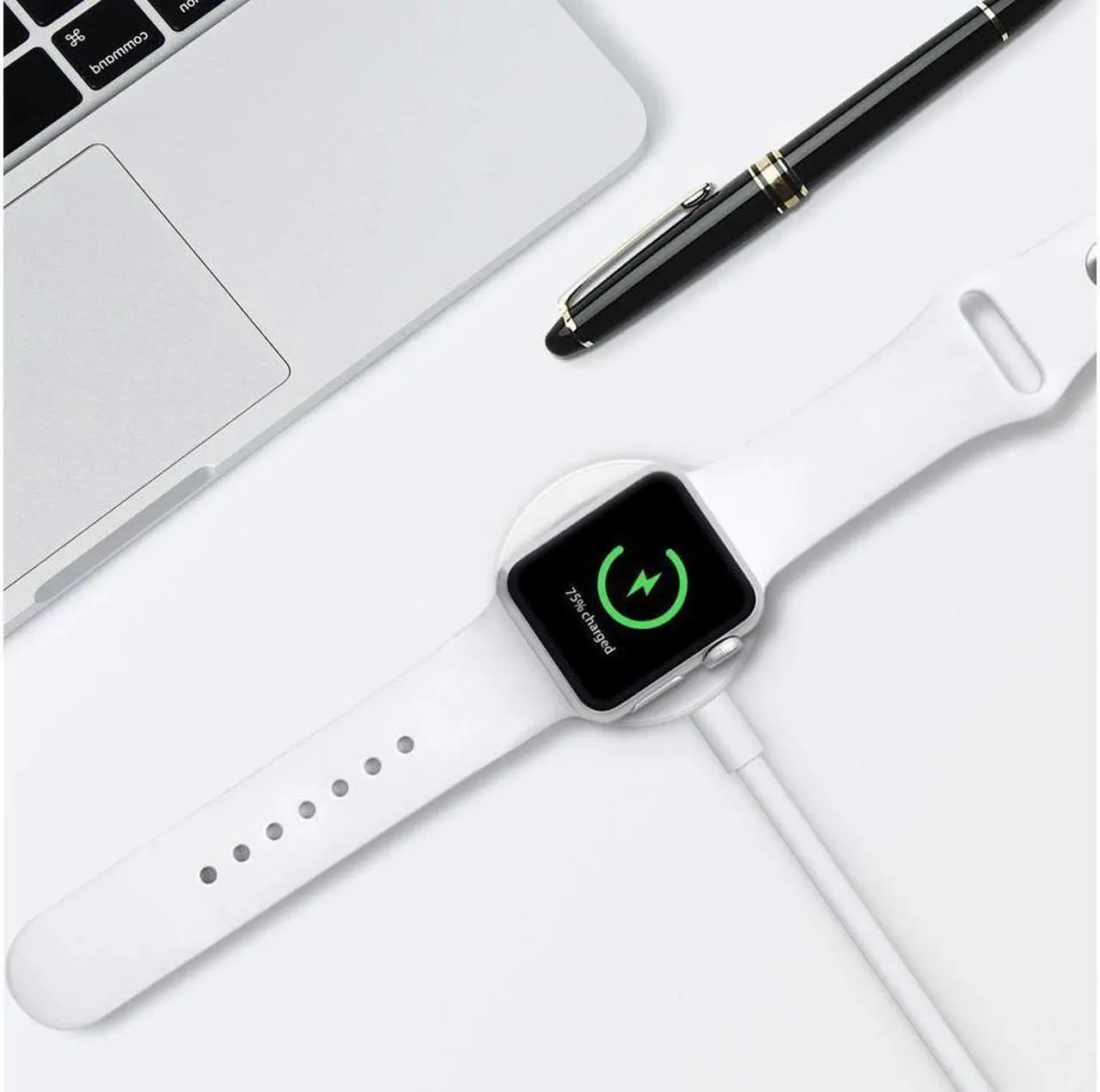 Alt view image 2 of 7 - Apple Watch Charger iWatch Charger Charging Cable Magnetic Wireless Portable Charger Pad 3.3 ft Charging Cable Cord for Apple Watch Series 3 2 1 All 38mm 42mm iWatch