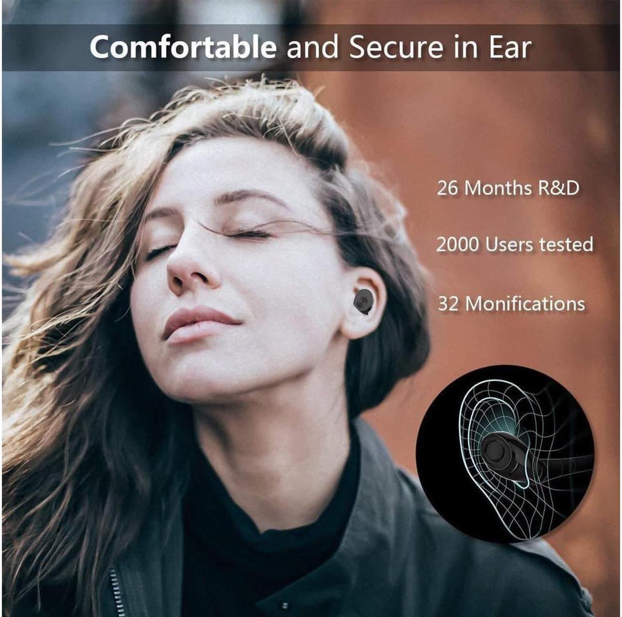 Alt view image 6 of 7 - TWS Best True Wireless Bluetooth Earbuds Sweatproof Stereo Sport Headsets Hight Quality Headphone Premium Sound with Charging Case For Apple Iphone Samsung LG and Other Phone
