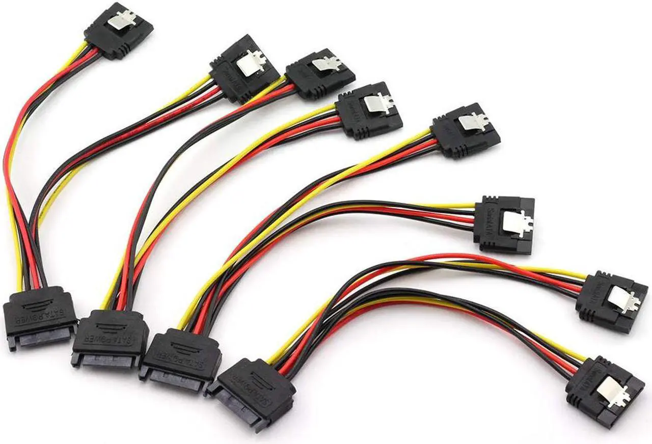 Main image of 4PCS SATA 15-Pin Power Adapter Line SATA 15 Pin Male to 2 SATA 15 Pin Female Power Extension Cable Splitter SATA to SATA Connector