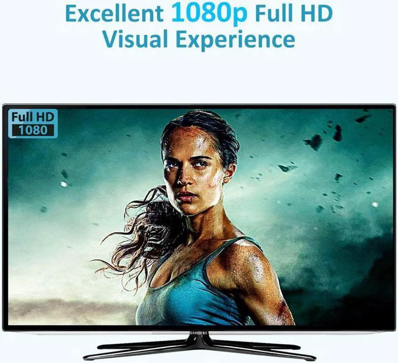 Alt view image 4 of 6 - VGA To HDMI Output Adapter 1080P HD GA Male to HDMI Female Audio Video Cable Converter Adapter With Audio Support For TV AV HDTV - Includes Free USB Cable