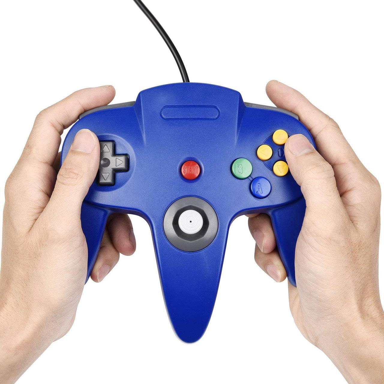 Alt view image 2 of 7 - 2 Pack N64 Controller, Classic Wired N64 64-bit Gamepad Joystick for Ultra 64 Video Game Console N64 System Mario Kart