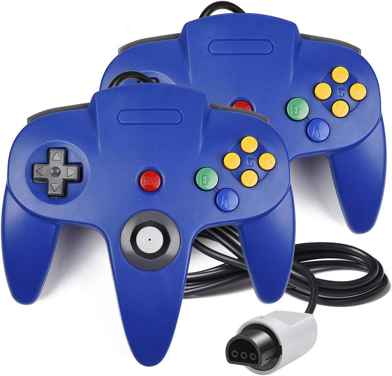 Main image of 2 Pack N64 Controller, Classic Wired N64 64-bit Gamepad Joystick for Ultra 64 Video Game Console N64 System Mario Kart