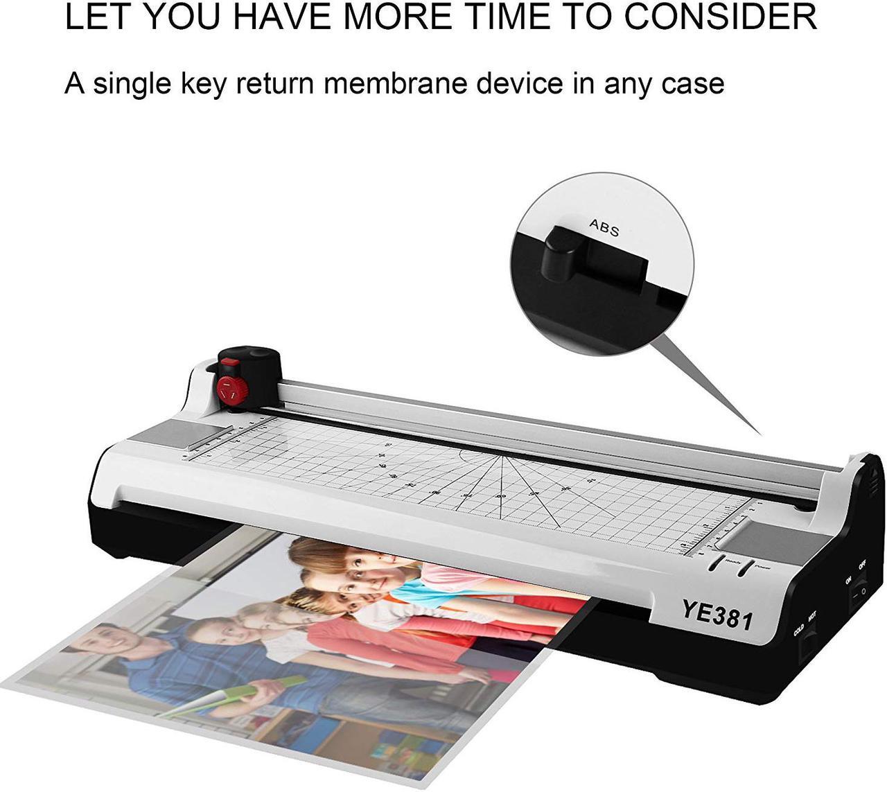 Alt view image 4 of 7 - Thermal Laminator Machine for A3 A4 A6 Laminating Machine with 2 Roller System with Rotary Trimmer Corner Rounder 20 Laminating Pouches Fast Warm-up for Home Office School Use - A3 Laminator