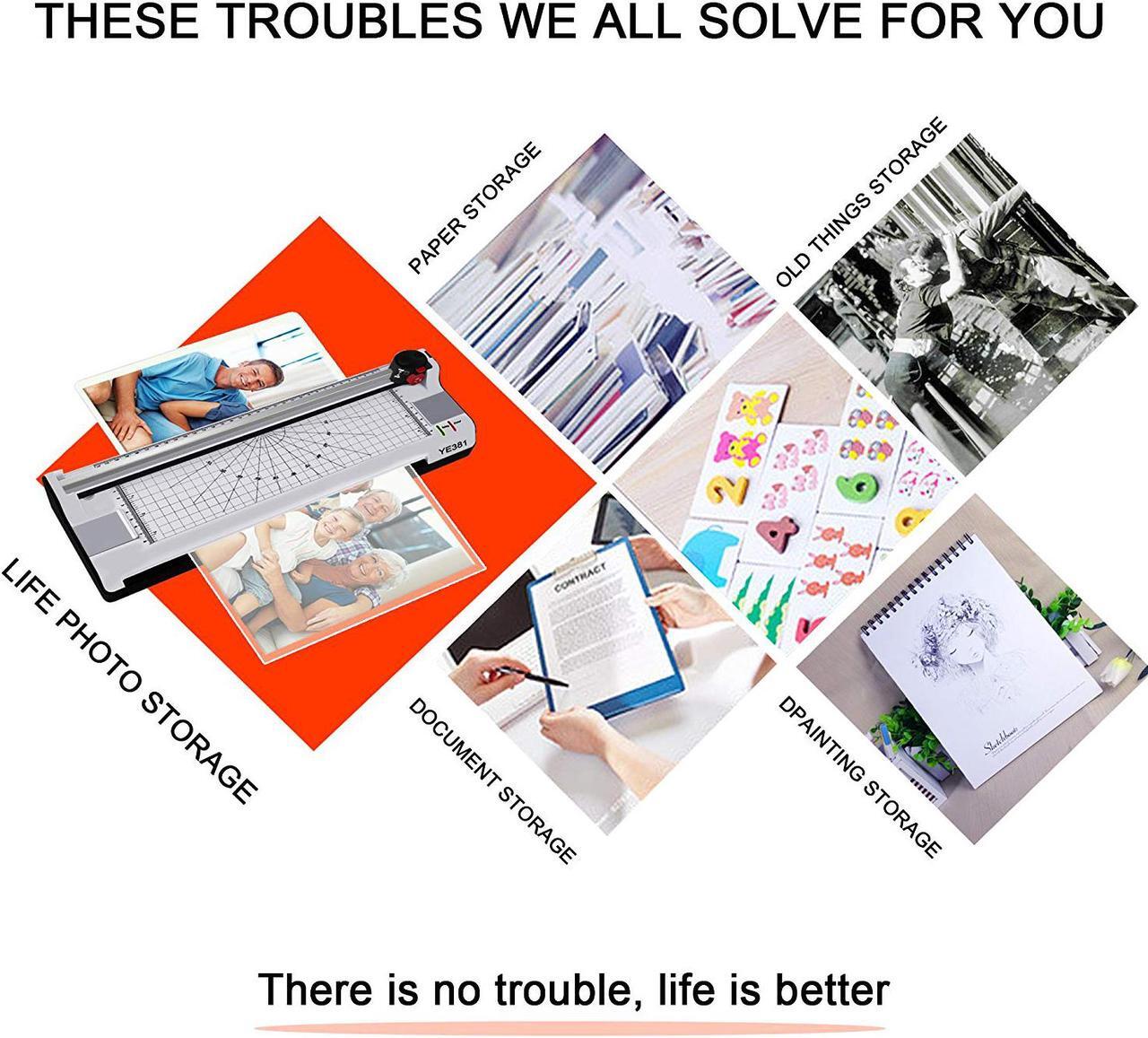 Alt view image 6 of 7 - Thermal Laminator Machine for A3 A4 A6 Laminating Machine with 2 Roller System with Rotary Trimmer Corner Rounder 20 Laminating Pouches Fast Warm-up for Home Office School Use - A3 Laminator