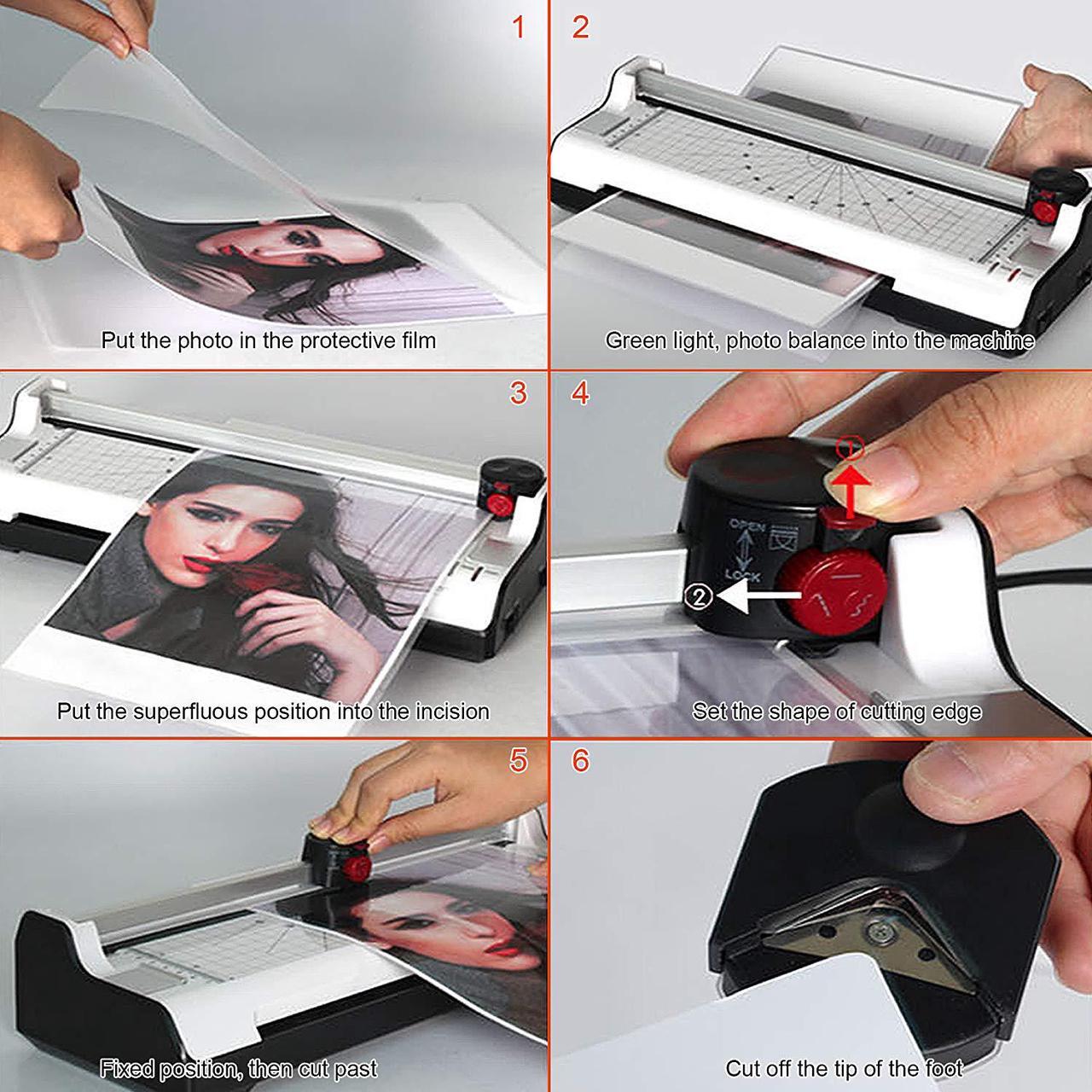 Alt view image 7 of 7 - Thermal Laminator Machine for A3 A4 A6 Laminating Machine with 2 Roller System with Rotary Trimmer Corner Rounder 20 Laminating Pouches Fast Warm-up for Home Office School Use - A3 Laminator