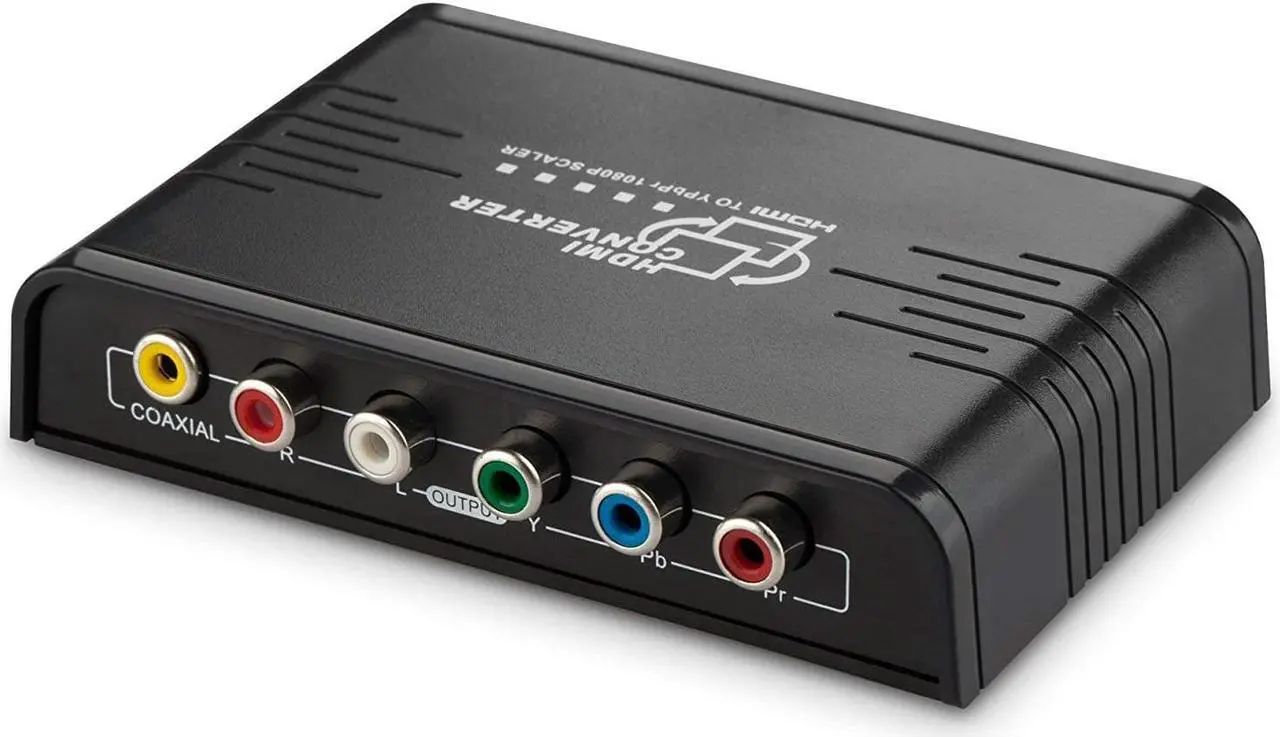 Alt view image 6 of 6 - 1080P HDMI To Component Video (YPbPr) Scaler Converter Adapter with Coaxial Audio Output and R / L Audio Support Windows 10, Black