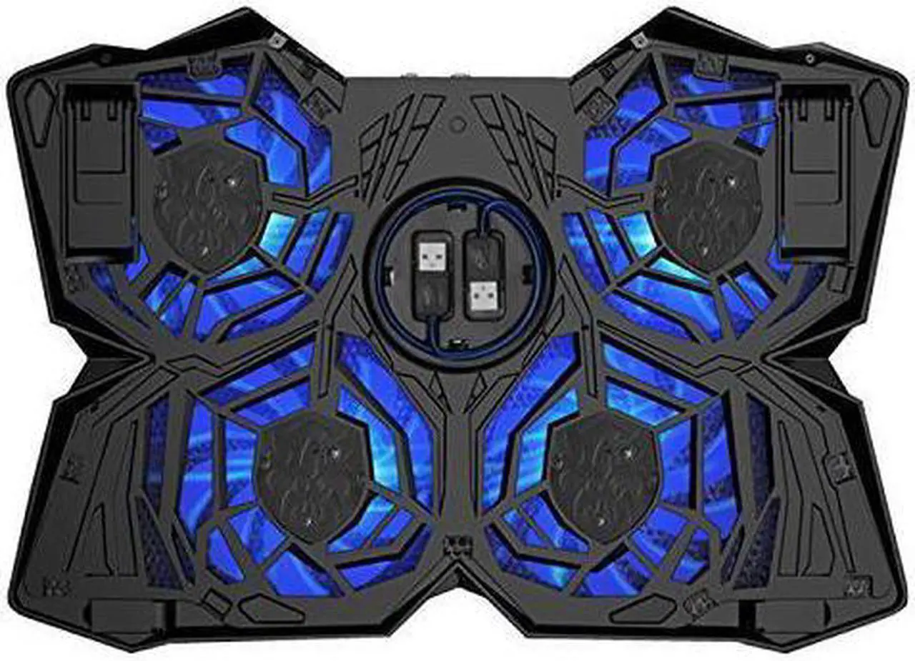 Alt view image 7 of 7 - Wind Laptop Cooling Pad The Most Powerful Slim PC Fan Cooler for Computer Rapid Cooling Action 4 Fans Ventilated Support Light & Quiet USB Laptops Portable Gaming Stand