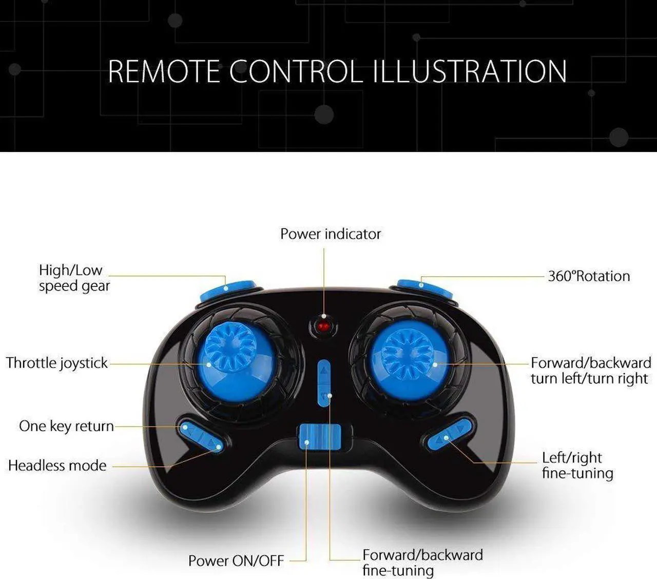 Alt view image 5 of 7 - H36 Mini Drone 2.4G 4CH 6Axis Gyro Headless Mode Remote Control RC Quadcopter RTF One-Key Return