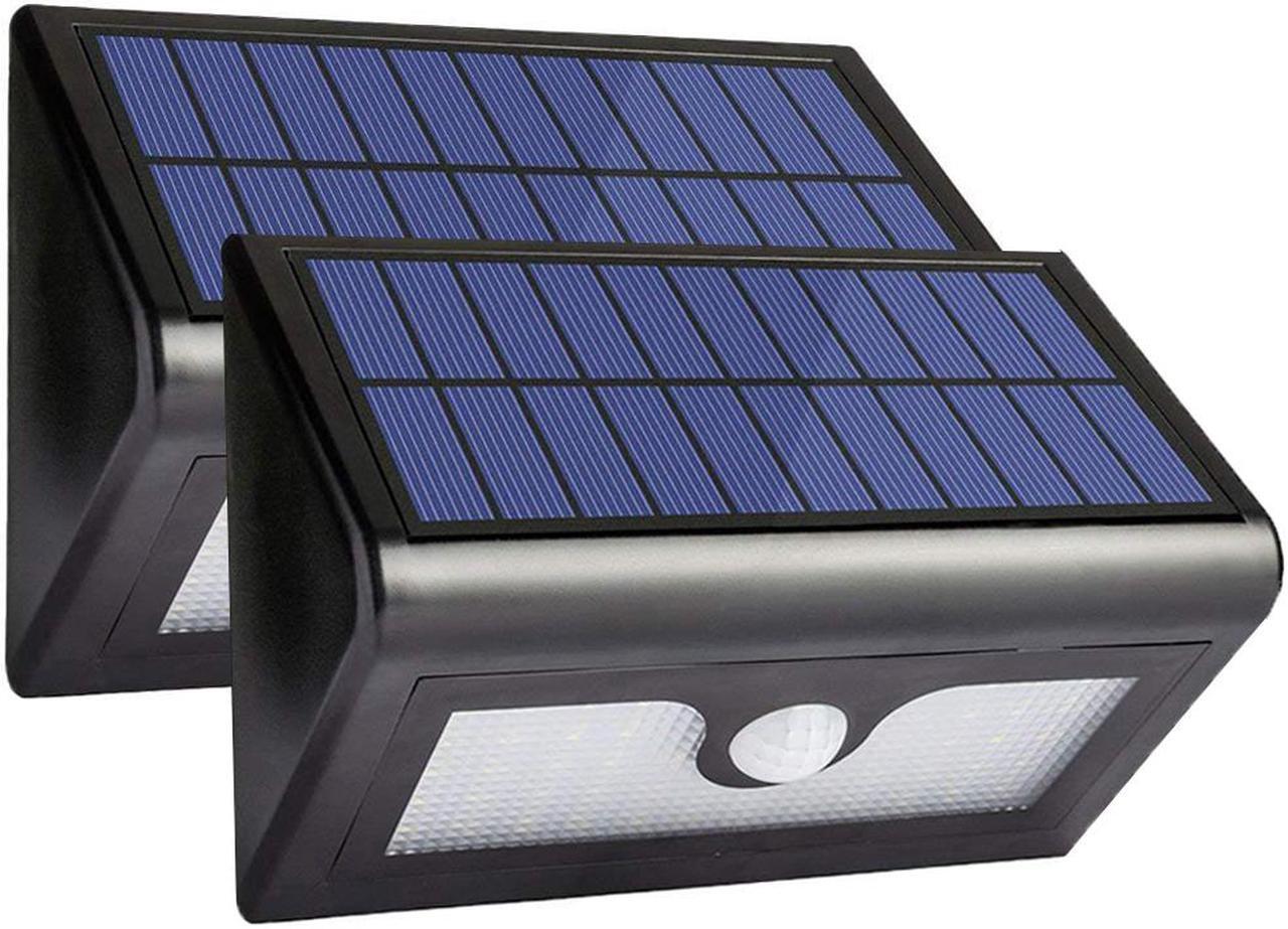 Main image of 2 Packs Solar Lights 50 LED Waterproof Motion Sensor Lights Outdoor Wireless Solar Powered Wall Light Motion Activated Auto On Off Solar Security Lights Outdoor for Fence Patio Deck Yard Cool White