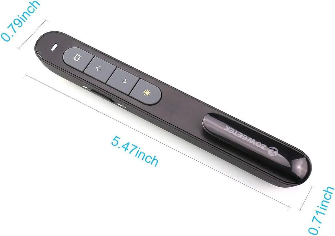 Alt view image 6 of 7 - Werleo Wireless Presenter with Red Laser Pointer and Volume Control Rechargeable Wireless PowerPoint PPT Remote Control Clicker