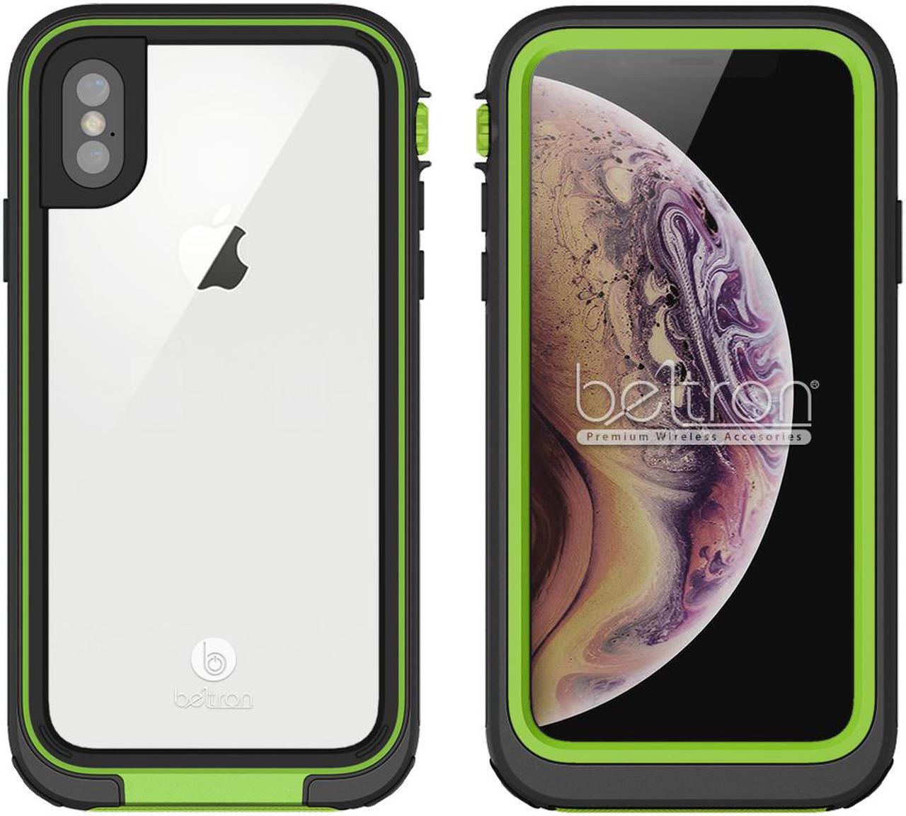 Main image of aquaLife Waterproof, Shock & Drop Proof, Dirt Proof, Heavy Duty Underwater Diving Case for iPhone X iPhone Xs (IP68 Rated, MIL-STD-810G Certified) Fully Sealed w/Built-in Screen Protector (Lime)