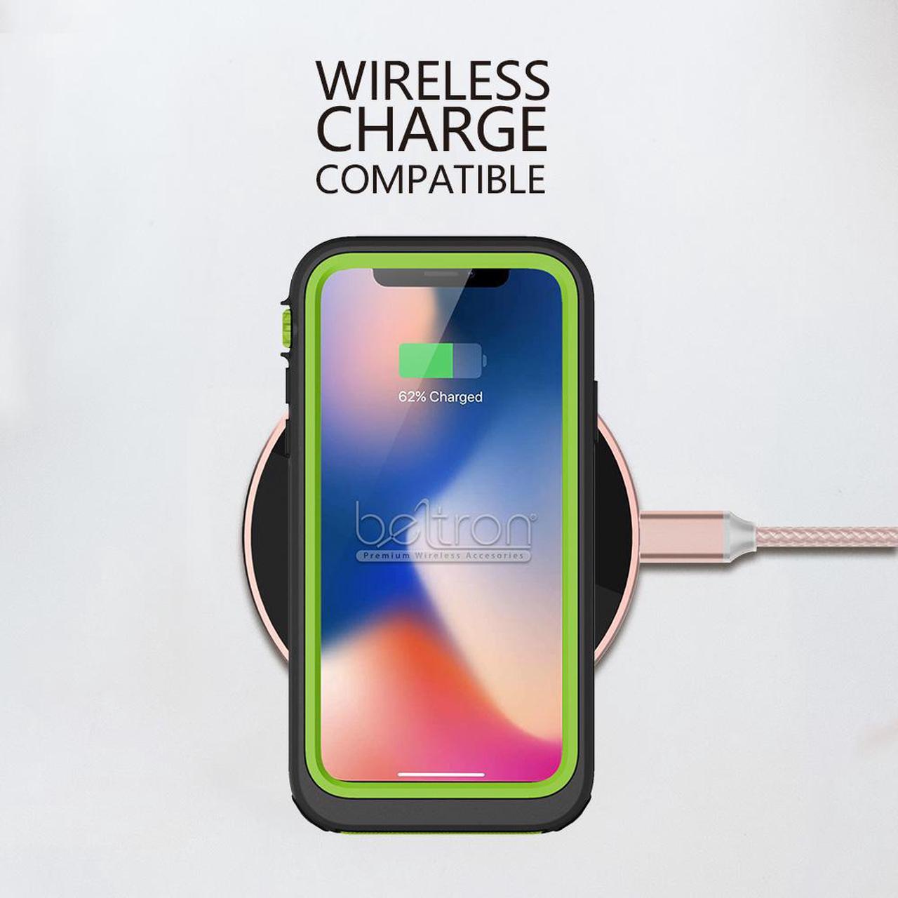 Alt view image 4 of 7 - aquaLife Waterproof, Shock & Drop Proof, Dirt Proof, Heavy Duty Underwater Diving Case for iPhone X iPhone Xs (IP68 Rated, MIL-STD-810G Certified) Fully Sealed w/Built-in Screen Protector (Lime)