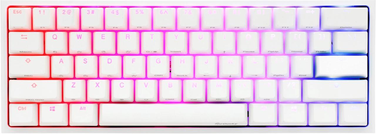 Ducky One 2 Mini Pure White - RGB LED 60% Double Shot PBT Mechanical Keyboard