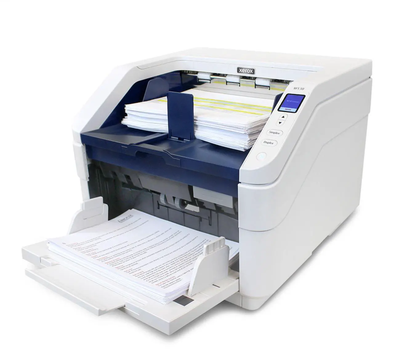 Alt view image 3 of 5 - Xerox W130 Color Duplex High-Performance Scanner w/ Network & Imprinter | ADF Scanner
