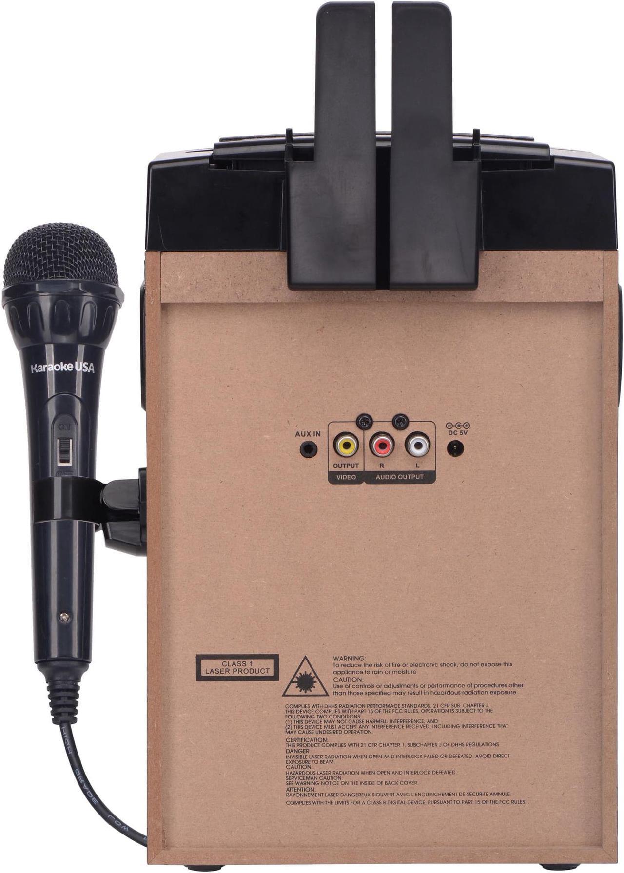 Alt view image 5 of 13 - Karaoke USA Portable CD/MP3 Karaoke Player - Bluetooth, Recording Function & Built-In Battery