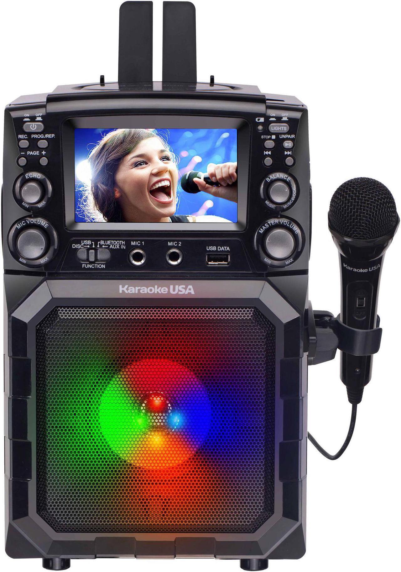 Main image of Karaoke USA Portable CD/MP3 Karaoke Player - Bluetooth, Recording Function & Built-In Battery