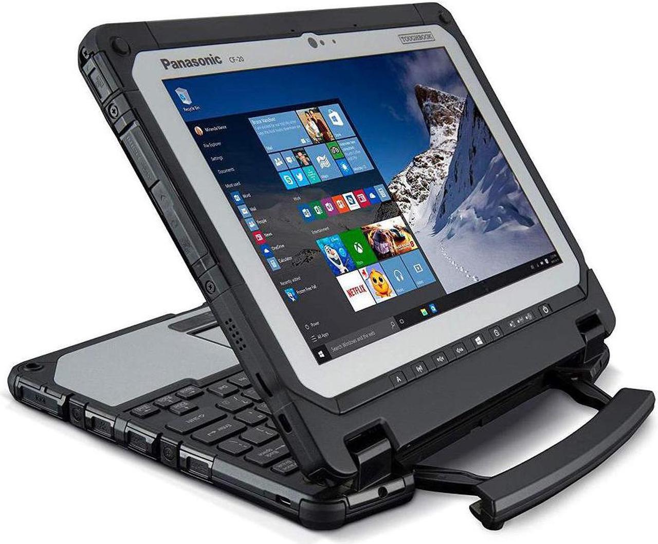 Alt view image 4 of 7 - Panasonic Toughbook CF-20, Rugged Laptop (2 in 1), 10.1" WUXGA, Intel Core m5-6Y57 @ 1.1GHz, 8GB RAM, 128GB SSD, Webcam, Rear Camera, Backlit Keyboard, Windows 10 Pro