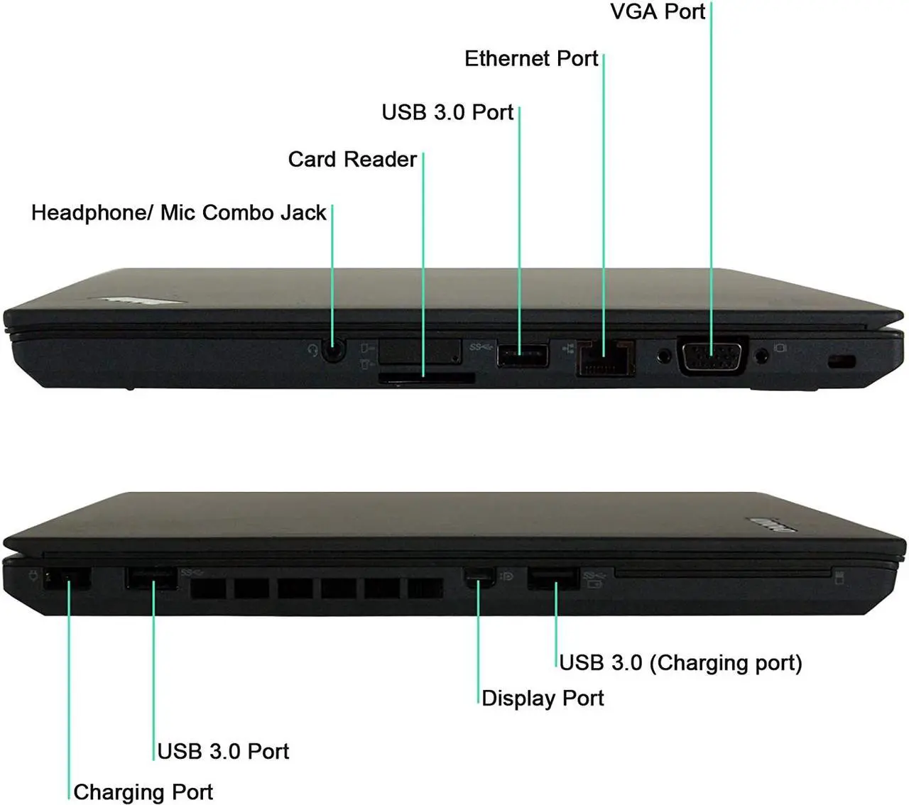 Alt view image 2 of 3 - Lenovo ThinkPad T450s, Intel Core i5-5300U @ 2.30GHz, 14" HD+, 8GB RAM, 256GB SSD, Wi-Fi & Bluetooth, Webcam, Windows 10 Pro 64-bit