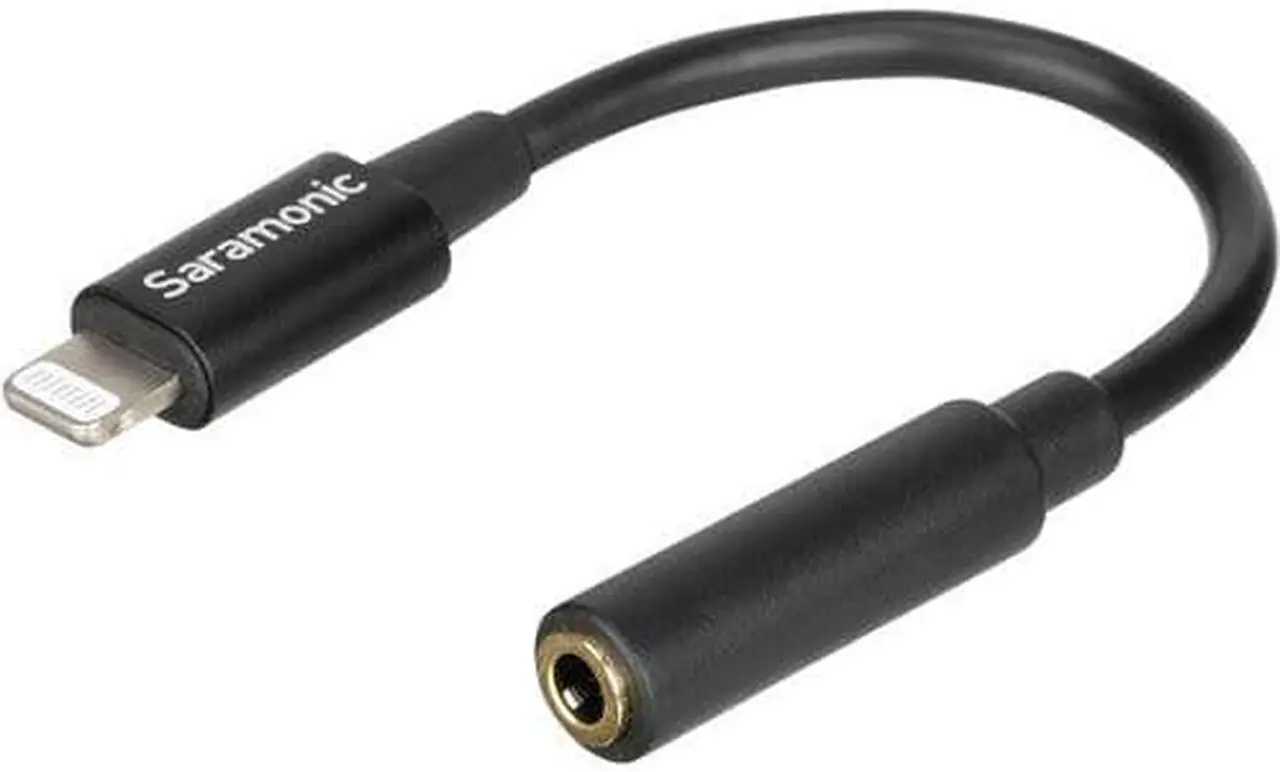Alt view image 10 of 20 - Saramonic Apple Lightning to Female 3.5mm TRRS Audio Adapter Cable 3" SR-C2002