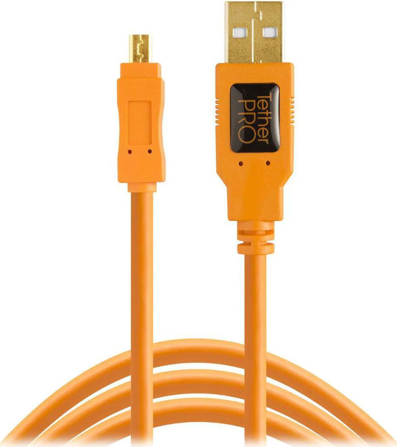 Alt view image 5 of 7 - Tether Tools TetherPro 15' USB 2.0 Type-A Male to Mini-B Male 8-Pin Cable, Orange