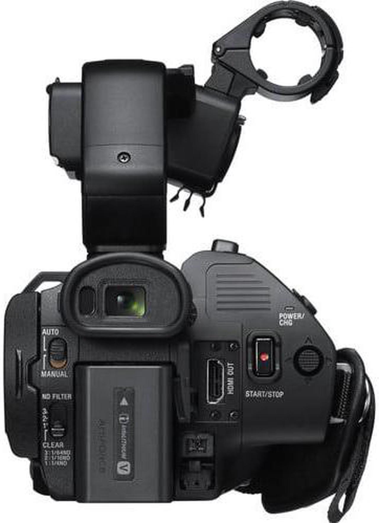 Alt view image 4 of 7 - Panasonic VX3 Camcorder with 4K Image Quality, F1.8 Lens, and Ergonomic Design (Black) Bundle with DSLR Camera Bag (Amber) and 128GB SDXC Canvas Go Plus 170MBPS Read Memory Card (3 Items)