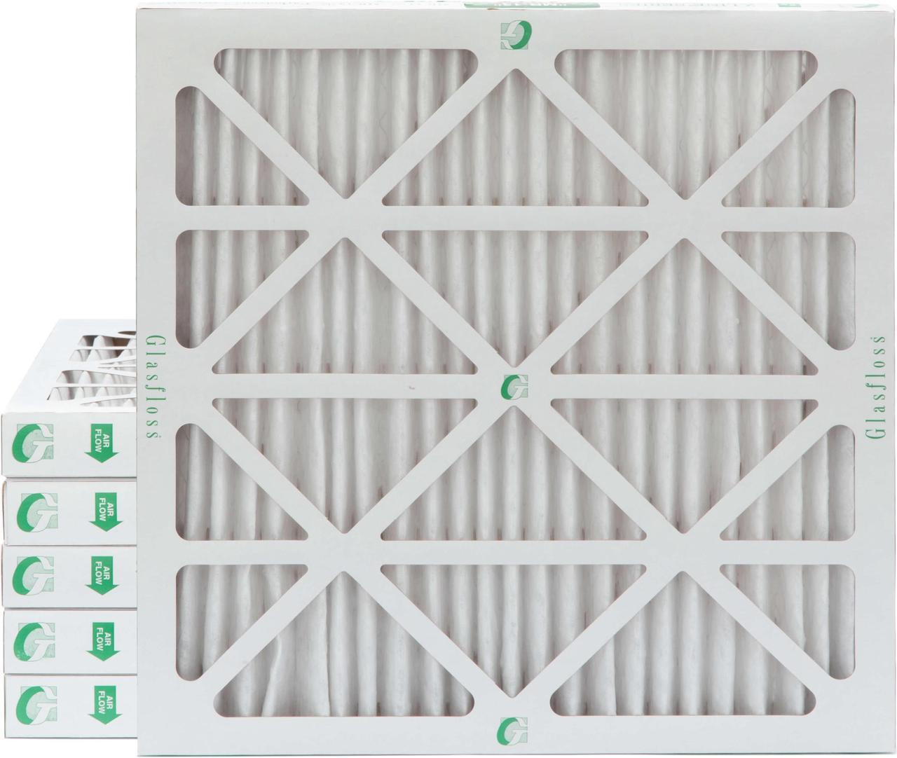 Main image of Glasfloss ZL 12x12x2 MERV 10 Pleated Air Filters. Box of 6. Actual Size: 11-1/2 x 11-1/2 x 1-3/4
