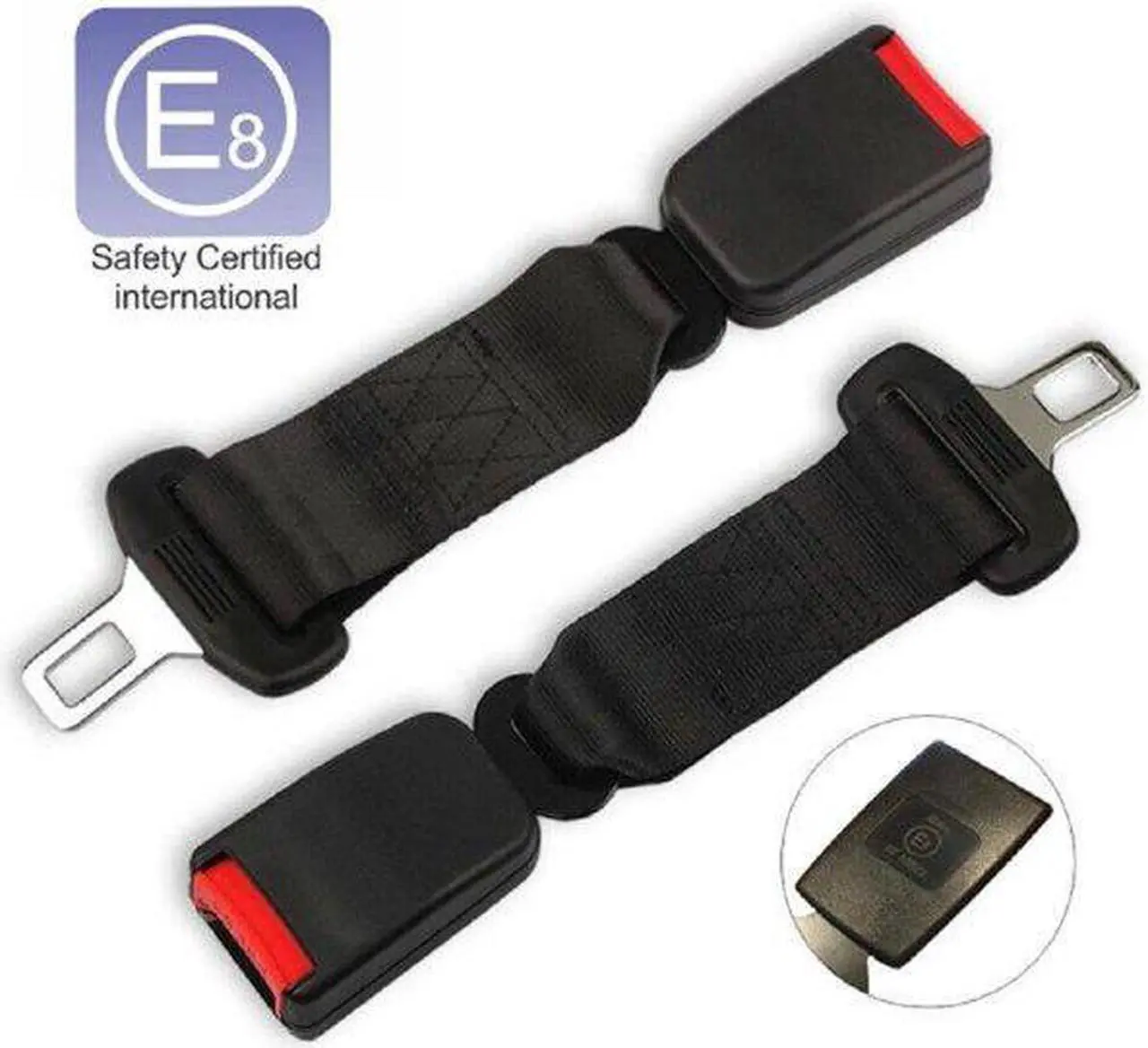 Alt view image 5 of 5 - 2pcs Seat Belt Extender 10" Car Buckle Extender for Cars, Easy to Install,Black