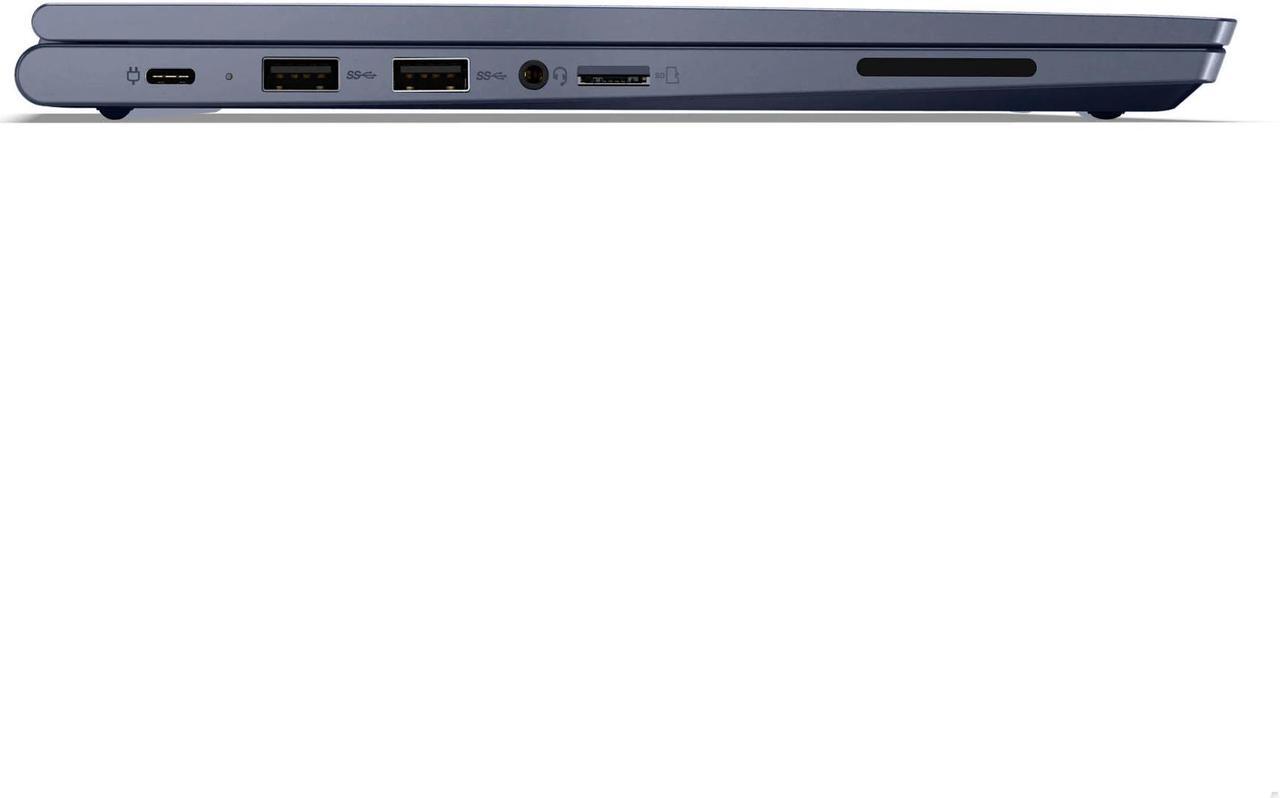 Alt view image 9 of 18 - Lenovo ThinkPad C13 Yoga Gen 1 20UX001PUS 13.3" Touchscreen 2 in 1 Chromebook - Full HD - 1920 x 1080 - AMD 3150C Dual-core (2 Core) 2.40 GHz - 4 GB RAM - 32 GB Flash Memory - Abyss Blue - Chrome