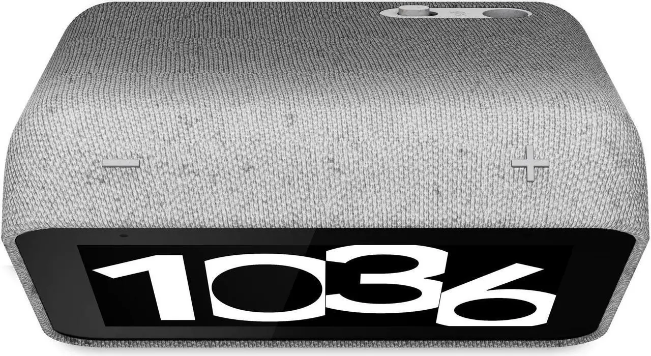 Alt view image 5 of 9 - Lenovo Smart Clock Gen 2, Grey, with Charging Station, 3.97" IPS Touch, 1GB, 8GB