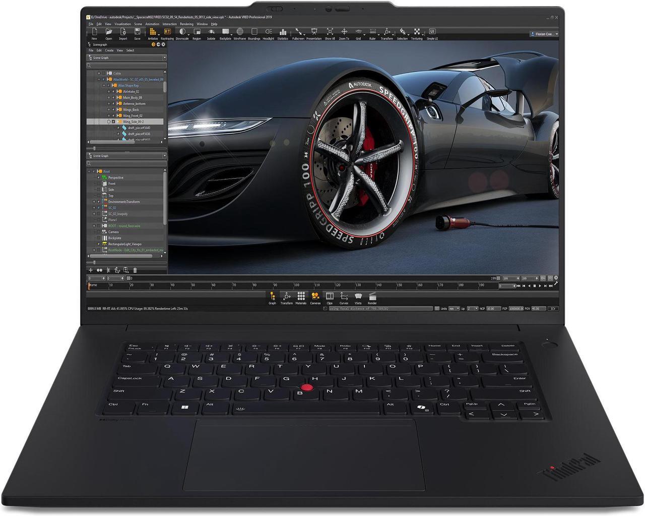 Lenovo ThinkPad P1 Gen 7 Intel Laptop, 16",Intel Core Ultra 7 165H vPro,32GB, RTX 3000 Ada Generation  GPU 8GB GDDR6, 1TB SSD,Intel Wifi,Win 11 Pro