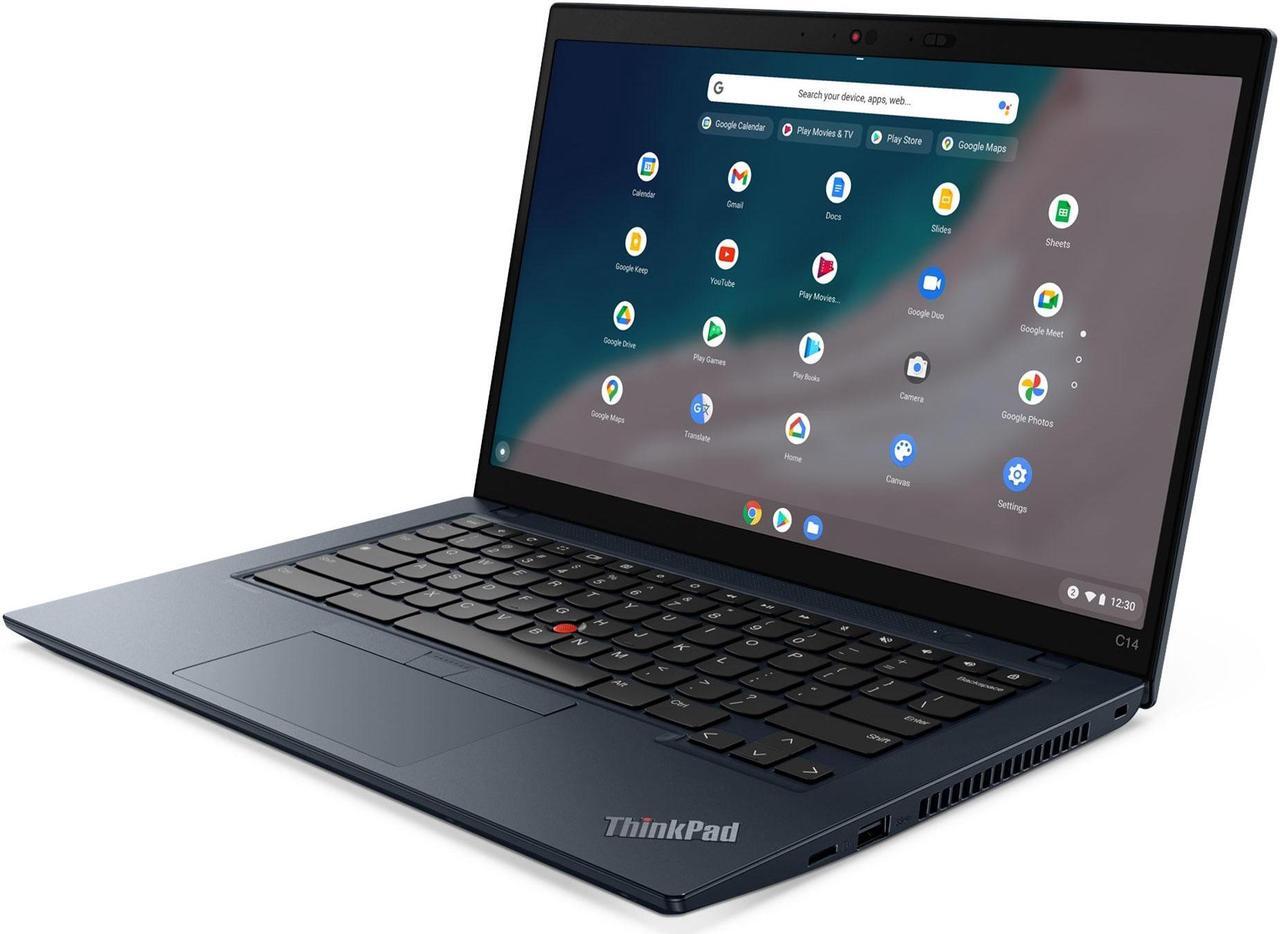 Alt view image 3 of 7 - Lenovo ThinkPad C14 Chromebook Intel Laptop, 14" FHD IPS, Intel Core i7-1265U vPro, Iris Xe Graphics , 16GB, 256GB SSD