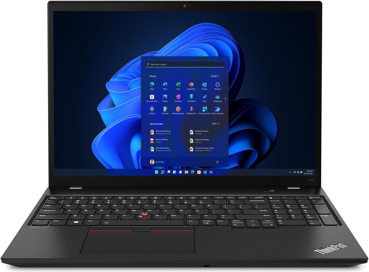 Lenovo ThinkPad P16s Gen 2 AMD Laptop, 16" IPS  60Hz,Ryzen 5 PRO 7545U,32GB, AMD Radeon 740M, 1TB SSD,Qualcomm Wifi,Win 11 Pro