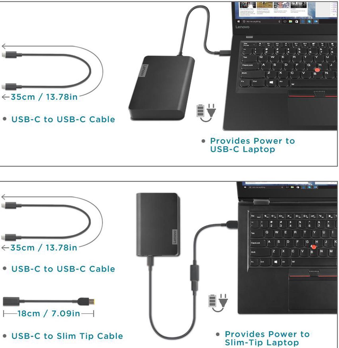 Alt view image 4 of 8 - Lenovo USB-C Laptop Power Bank 14000 mAh