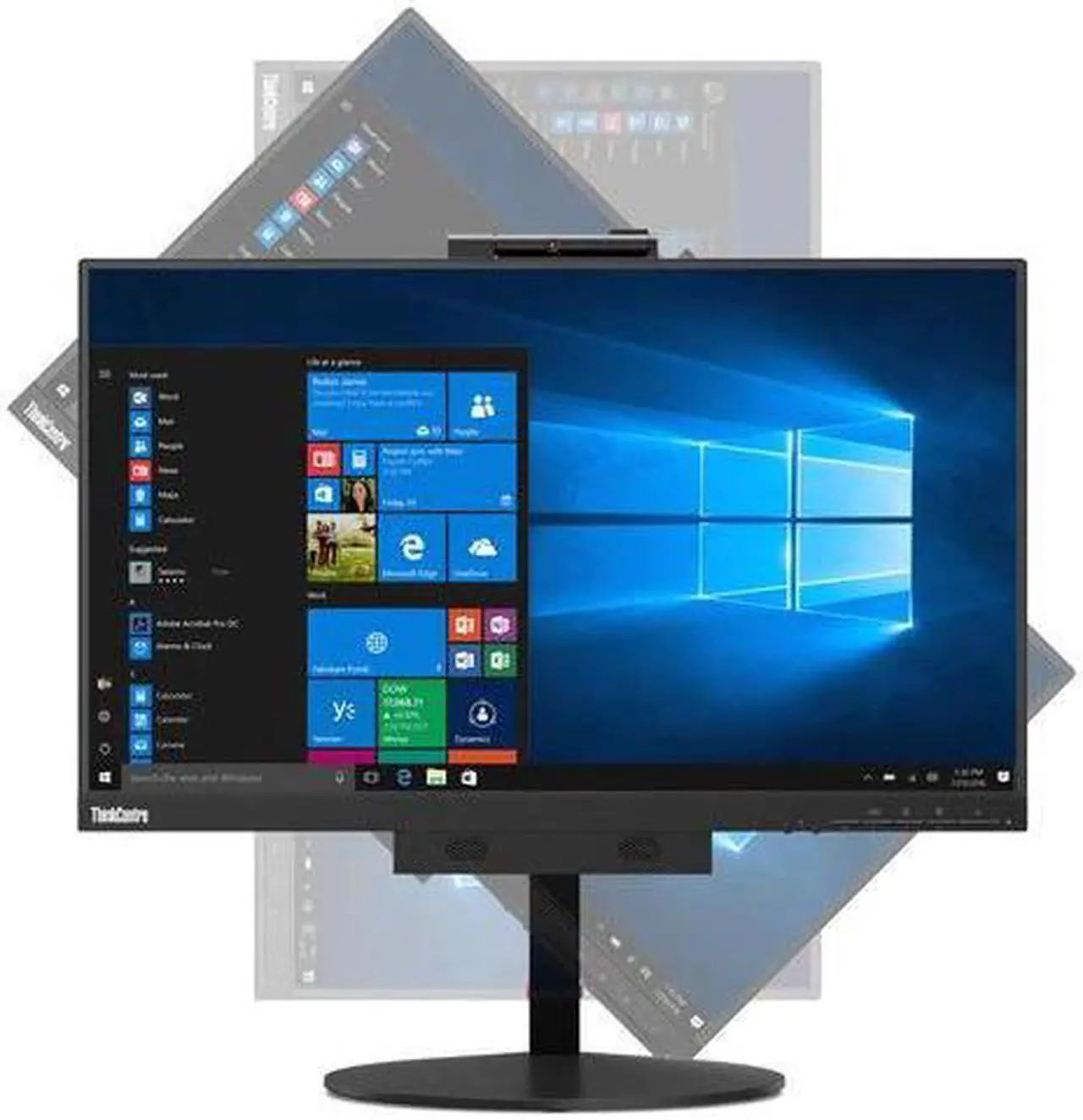 Alt view image 8 of 9 - Lenovo ThinkCentre Tiny-in-One 21.5 Inch Touch Monitor with Speaker and Webcam