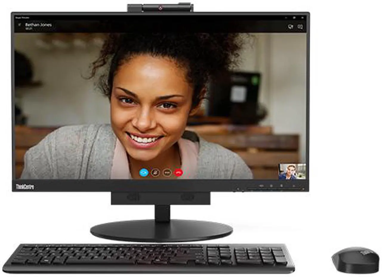 Alt view image 3 of 9 - Lenovo ThinkCentre Tiny-in-One 21.5 Inch Touch Monitor with Speaker and Webcam