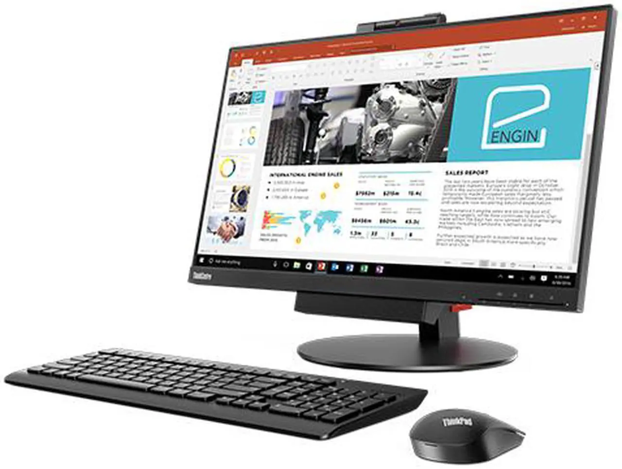 Alt view image 4 of 9 - Lenovo ThinkCentre Tiny-in-One 21.5 Inch Touch Monitor with Speaker and Webcam
