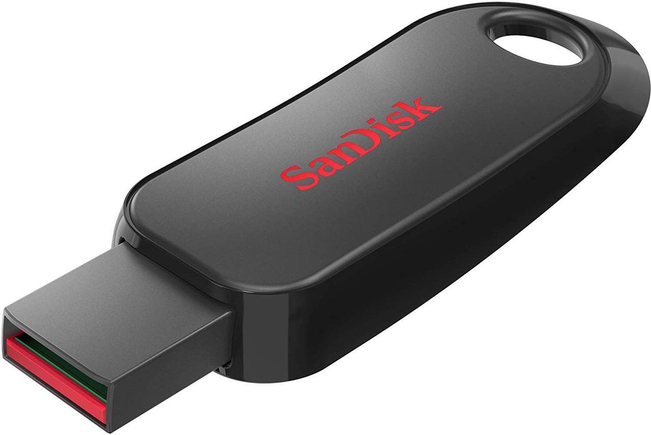 Alt view image 2 of 8 - SanDisk SDCZ62-064G-G35 CLT 64GB USB 2.0 Flash Drive Cruzer Snap Retractable Slider Black and Red