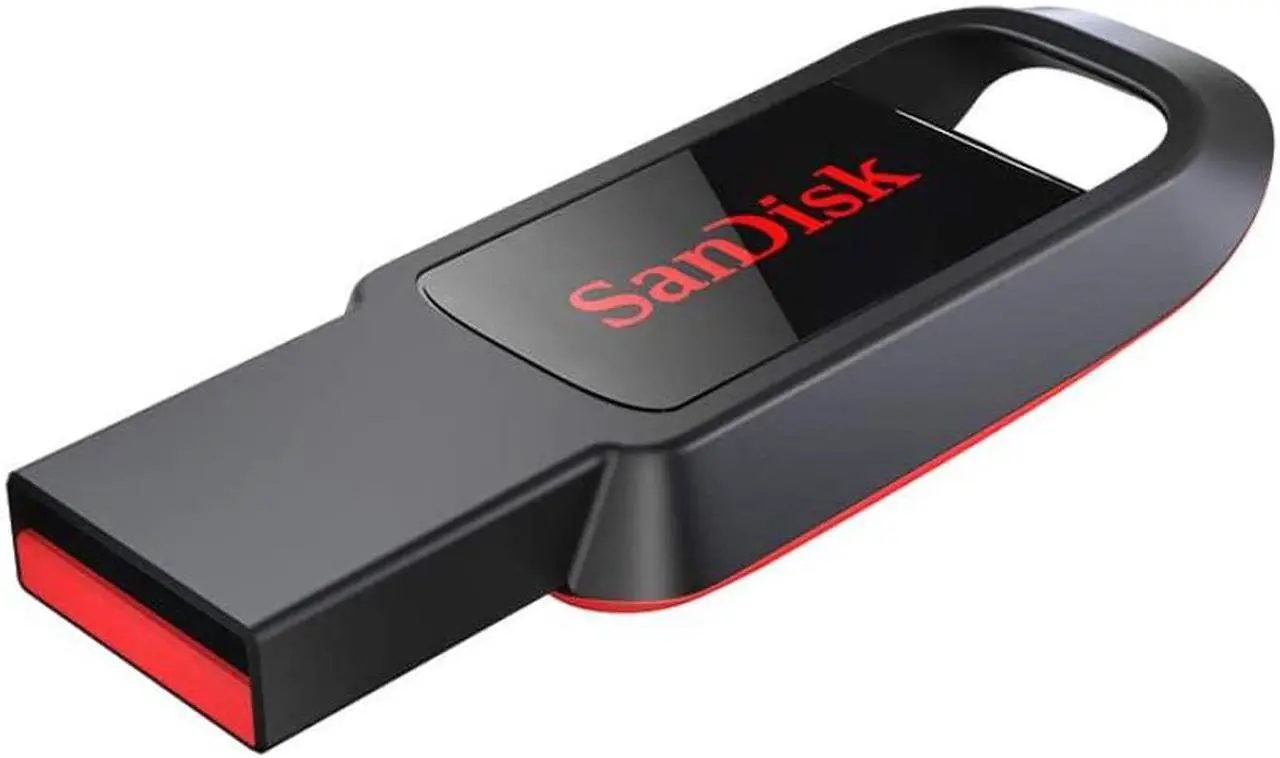 Alt view image 5 of 5 - SanDisk SDCZ61-032G-G35 CCH 32GB USB 2.0 Flash Drive r15MB/s w5MB/s SanDisk Cruzer Spark Black/Red Retractable