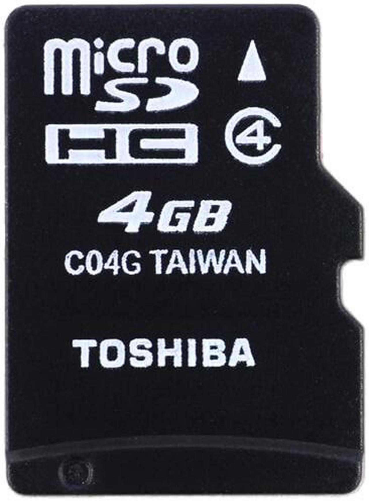 Main image of Toshiba SD-C04G2T2 CRF 4GB 8p MSDHC r15MB/s w5MB/s Class 4 Micro Secure Digital High Capacity Card Bulk
