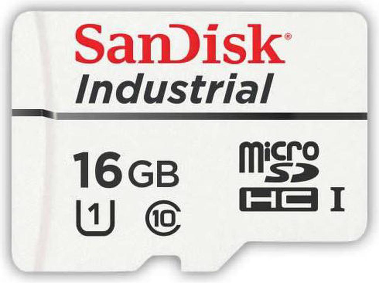 Main image of SanDisk 16GB Industrial Grade MLC Micro SDHC Class 10 SDSDQAF3-016G-I Memory Card (1 Pack)