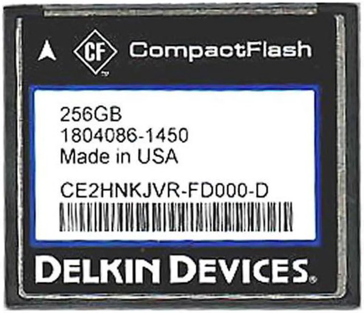 Main image of Delkin CE2HNKJVR-FD000-D DEN 256GB 50p CF CompactFlash Card bulk